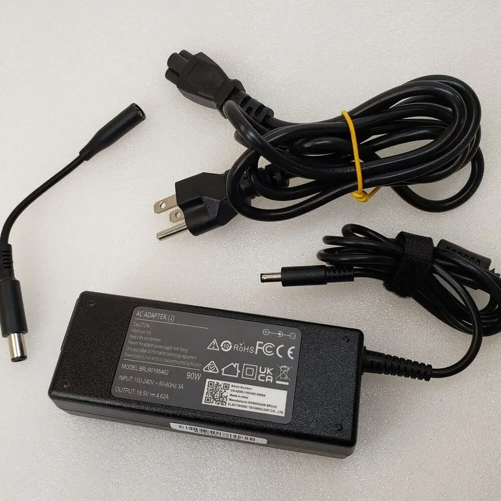 90W AC Power Adapter Charger (19.5V, 4.62A) with DC Adapter Cable BRJ90195462
